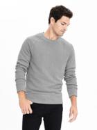 Banana Republic Mens Terry Crew Sweatshirt Size L Tall - Sidewalk Gray