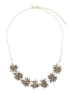 Banana Republic Womens Beaded Starburst Necklace Gold Size One Size