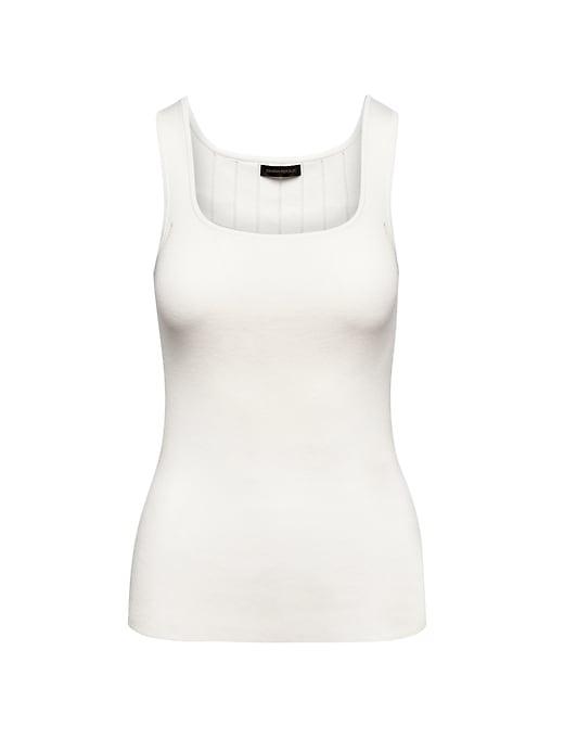 Banana Republic Womens Ribbed Sweater Tank White Size Xxl