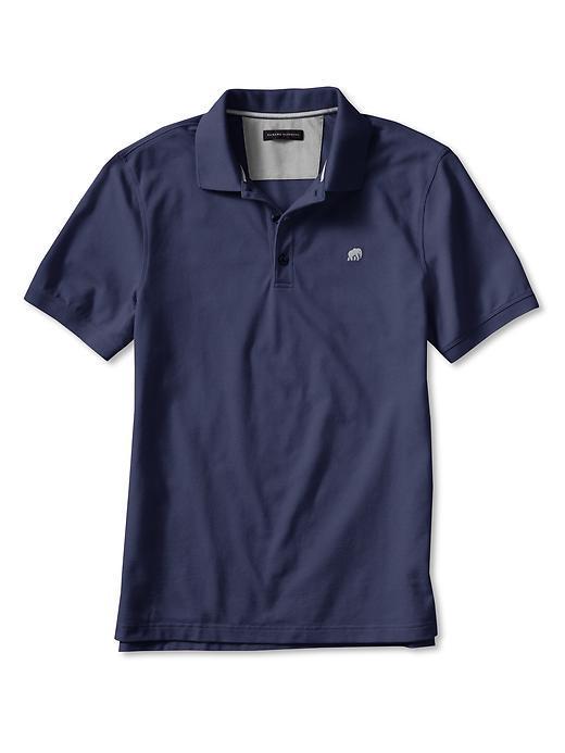 Banana Republic Branded Pique Polo Shirt - Navy Star