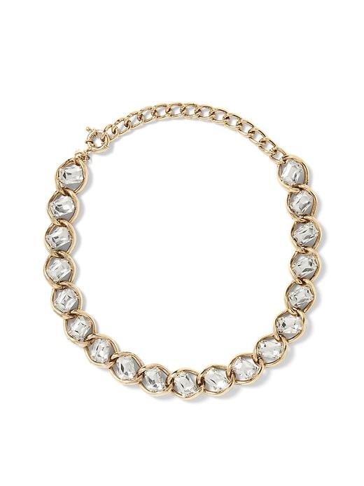 Banana Republic Womens Jeweled Classic Link Necklace Gold Size One Size