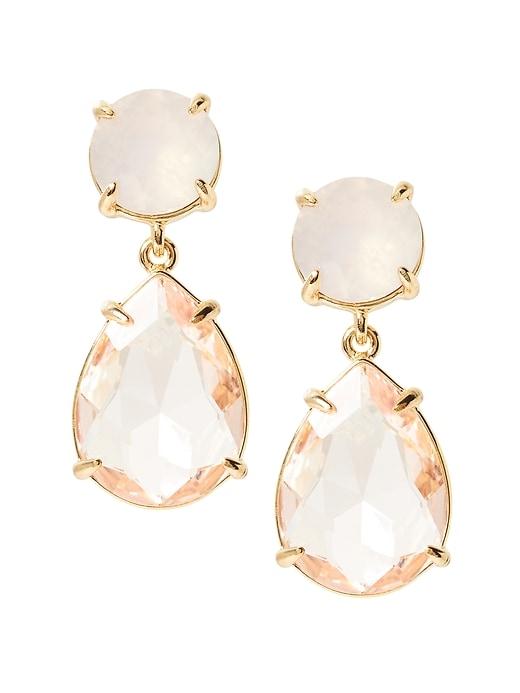 Banana Republic Womens Gemstone Drop Earring Rosewater Size One Size