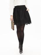 Banana Republic Womens Heritage Lace Fit And Flare Skirt Size 12 - Black