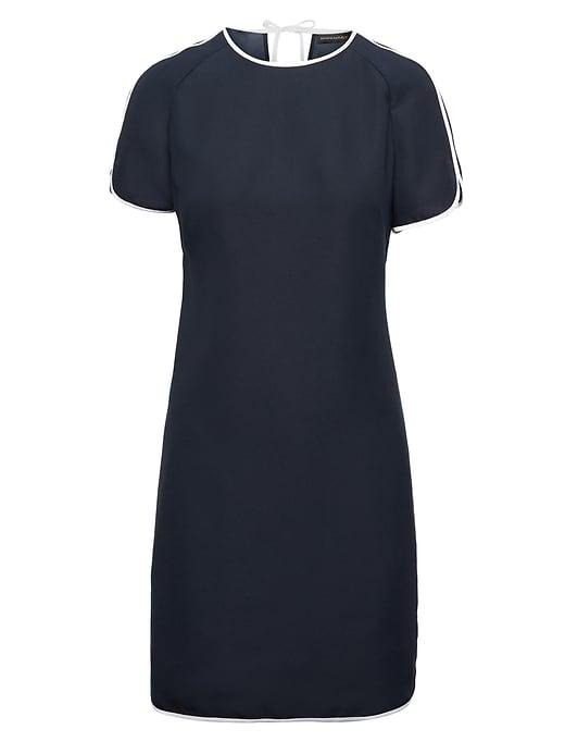 Banana Republic Womens Curved-hem Dress With Side Stripe Navy Size 10