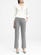 Banana Republic Womens Petite Logan Trouser-fit Lightweight Wool Pant Gray Size 6