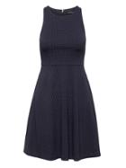 Banana Republic Womens Petite Polka Dot Fit-and-flare Dress Blue Dot Size 0