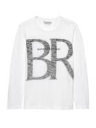 Banana Republic Mens Soft Wash Logo Crew-neck T-shirt White Size L