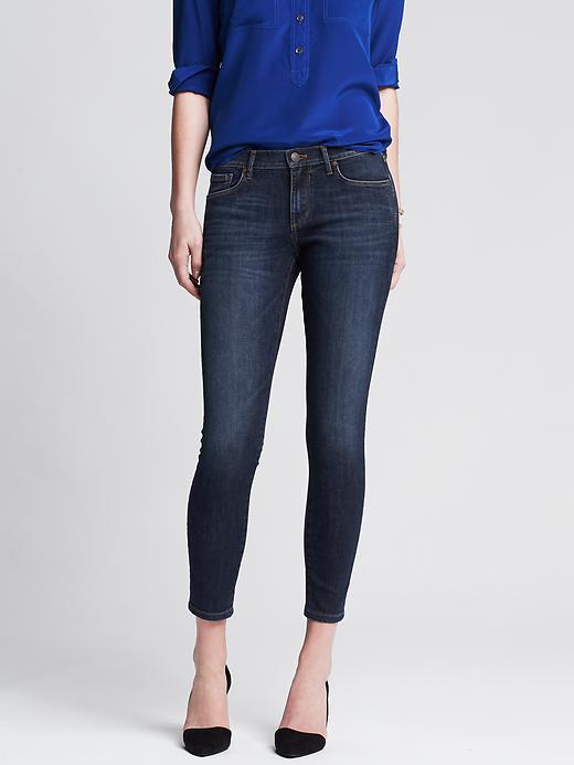 Banana Republic Womens Medium Wash Skinny Ankle Jean Size 0 Regular - Blue Crush