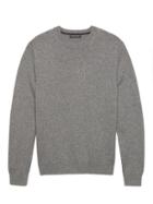 Banana Republic Mens Cashmere Crew-neck Sweater With Suede Elbow Patches Heather Charcoal Size S