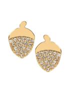 Banana Republic Womens Pave Acorn Stud Earring Gold Size One Size