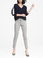 Banana Republic Womens Sloan Skinny-fit Brushed Bi-stretch Ankle Pant Light Gray Size 0