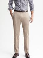 Banana Republic Tailored Slim Non Iron Cotton Pant - Graham Cracker