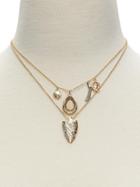 Banana Republic Arrow Layered Necklace Size One Size - Gold