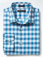 Banana Republic Mens Grant Fit Supima Cotton Gingham Shirt - Blue Tropic