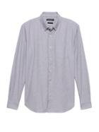 Banana Republic Mens Grant Slim-fit 100% Cotton Oxford Shirt Chrome Grey Size S