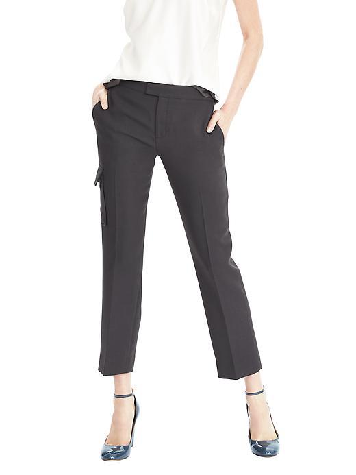 Banana Republic Womens Heritage Cargo Crop Pant - Mink Grey