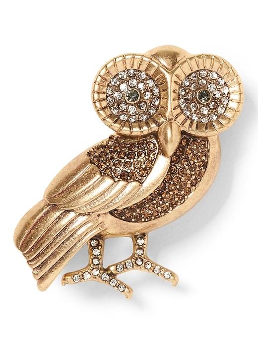 Banana Republic Womens Owl Brooch Gold Size One Size