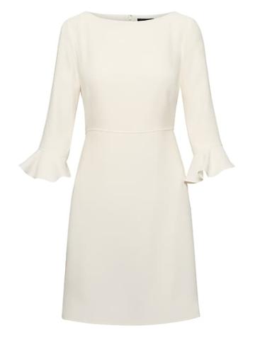 Banana Republic Womens Flutter-sleeve Mini Dress White Size 6