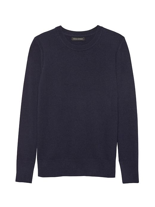 Banana Republic Womens Italian Merino-blend Crew-neck Sweater Navy Size Xs