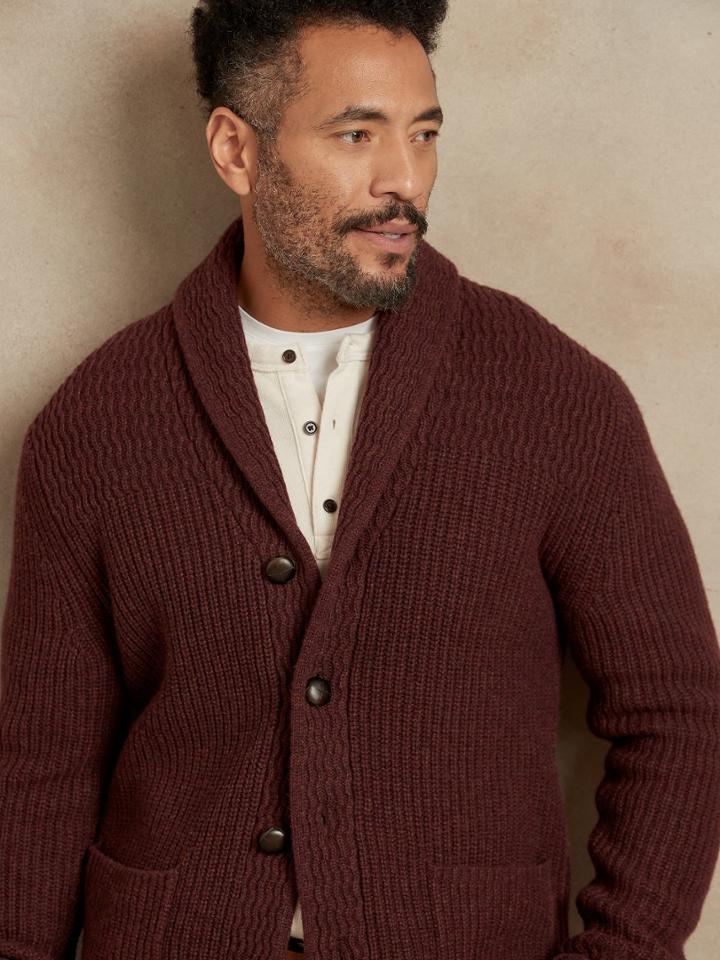 Shawl-collar Cardigan
