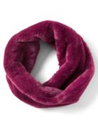 Banana Republic Womens Twisted Faux Fur Snood Scarf Burgundy Red Size One Size