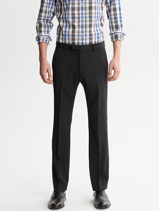 Banana Republic Tailored Black Italian Wool Suit Pant - Black