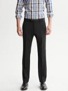 Banana Republic Tailored Black Italian Wool Suit Pant - Black