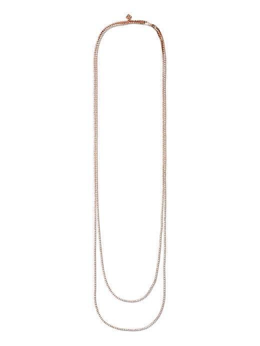 Banana Republic Classic Rebel Cup Chain Layer Necklace - Rose Gold