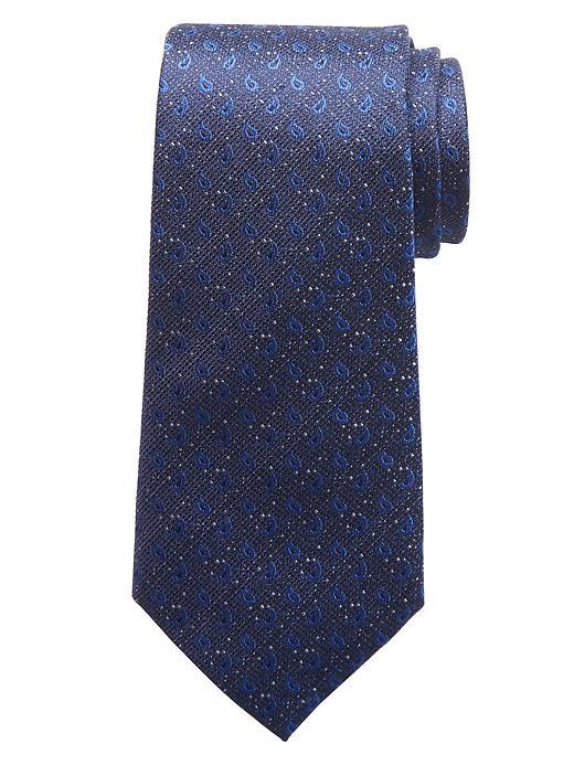 Banana Republic Mens Pointed Paisley Silk Tie Size One Size - Navy