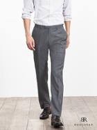 Banana Republic Mens Monogram Grey Pinpoint Italian Wool Suit Trouser Size 36w 36l Tall - Grey
