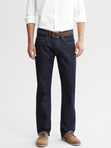 Banana Republic Men's Indigo Straight Dark Wash Jeans