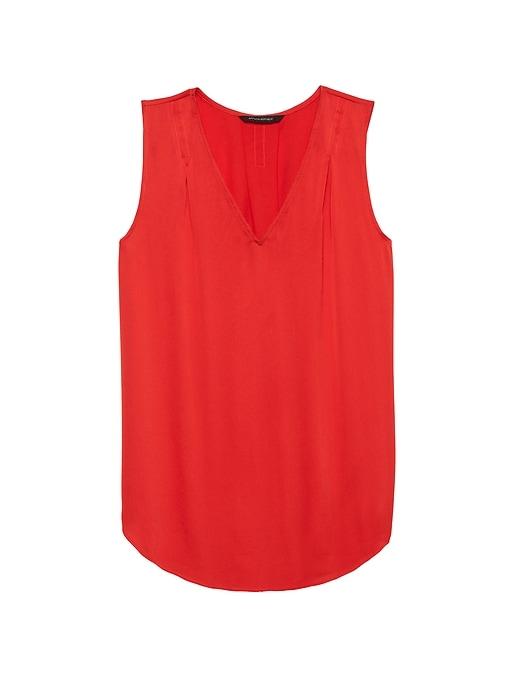 Banana Republic Red Pleated Drapey Tank