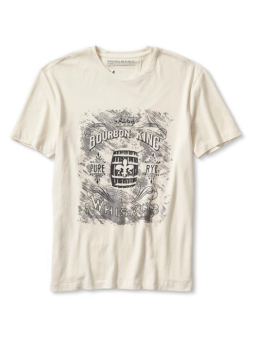 Banana Republic Mens Graphic Tee Size L Tall - Transition Cream