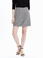 Banana Republic Womens Wool Foldover Mini Skirt Size 4 - Plaid