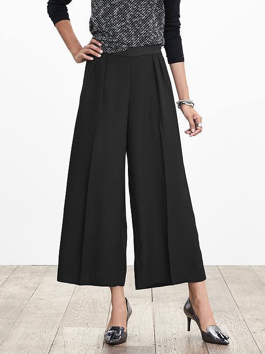 Banana Republic Womens Drapey Gaucho Pant Size 0 Regular - Black