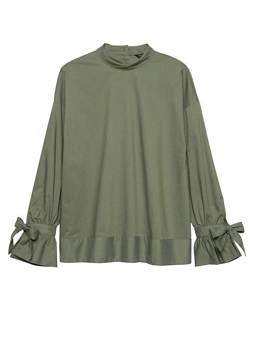 Banana Republic Womens Japan Online Exclusive Tie-cuff Top Flight Jacket Green Size Xs