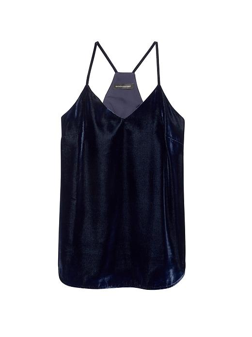 Banana Republic Womens Velvet Racerback Camisole Navy Blue Size Xs
