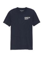 Banana Republic Mens Vintage 100% Cotton Knock Out Graphic T-shirt Navy Blue Size L