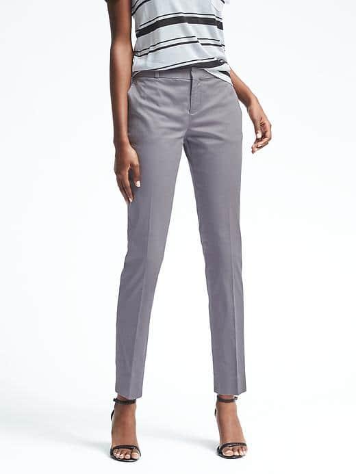 Banana Republic Ryan Fit Sateen Pant - Luxe Gray
