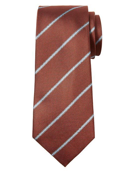 Banana Republic Mens Diagonal Stripe Tie Size One Size - Orange