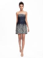 Banana Republic Womens Strapless Sequin Ombre Dress Size 0 Petite - Navy Blue