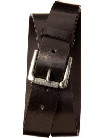 Banana Republic Men's Tumbled Dark Brown Leather Belt - Dark Brown
