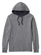 Banana Republic Mens Modal Pima Cotton Waffle Knit Hoodie - Smoke Gray