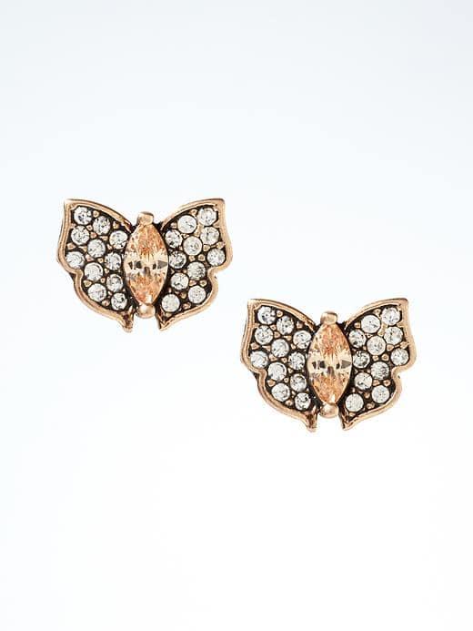 Banana Republic Womens Butterfly Stud Earring - Gold