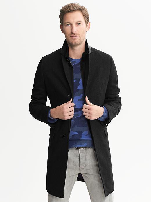 Banana Republic Wool Double Layer Coat - Black