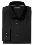 Banana Republic Mens Camden Fit Non Iron Solid Shirt Size L Tall - Black