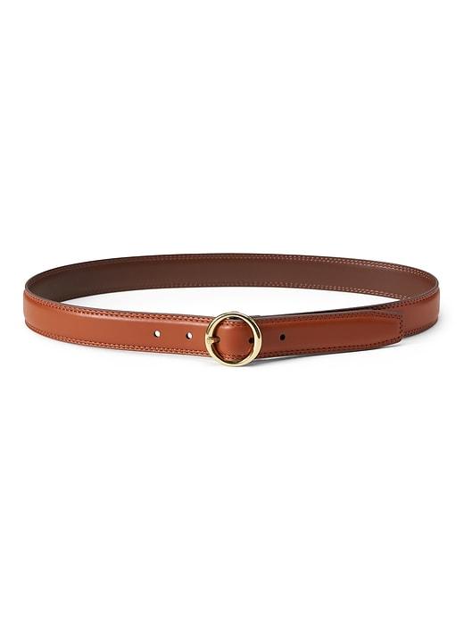 Banana Republic Womens Circle Buckle Trouser Belt Nutmeg Size L