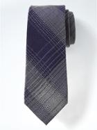 Banana Republic Mens Ombre Plaid Nanotex Tie - Navy