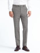 Banana Republic Mens Standard Plaid Wool Suit Trouser Jet Gray Size 28w