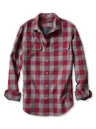 Banana Republic Mens Slim Fit Quilted Gingham Shirt Size L Tall - Claret Red